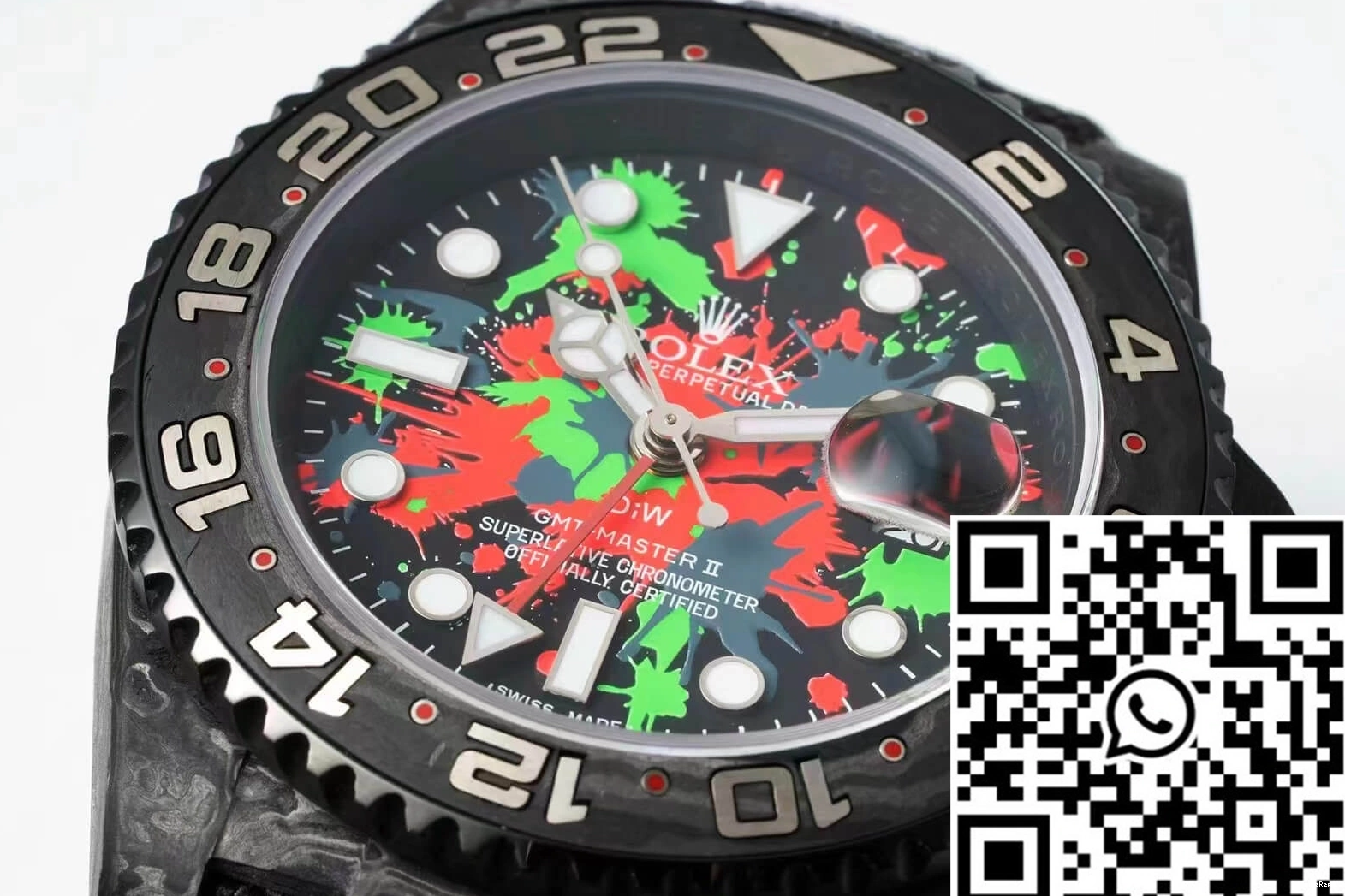 Strap II Fabric Diw Dial GMT-MASTER Rolex Carbon Black Color Fiber 0718